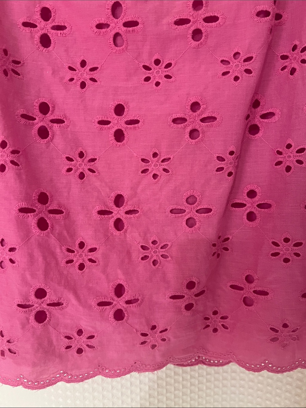 LOFT Eyelet A-Line Skirt - Hot Pink - Picture 4 of 10